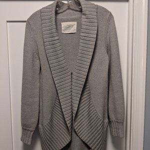 LOFT Grey Wool and Alpaca Cardigan